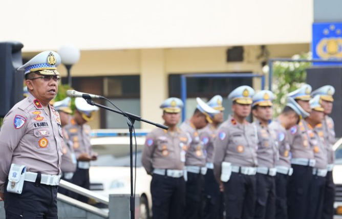 Korlantas Polri Ikut Suskseskan Program Makan Bergizi Gratis Dan