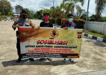 Anggota Polsek Mantangai Selalu Imbau Warganya Lawan Pungli