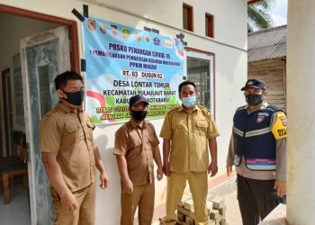 Bhabinkamtibmas Pl Barat Cek Posko PPKM