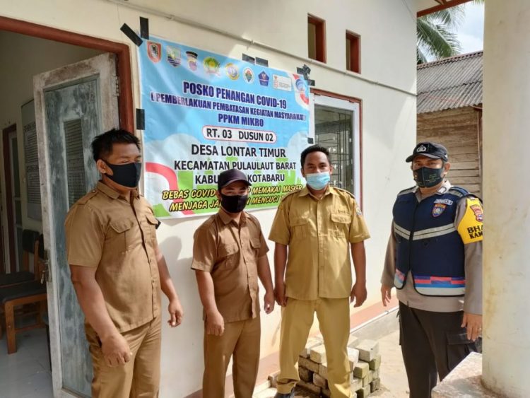 Bhabinkamtibmas Pl Barat Cek Posko PPKM