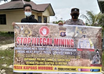 Cegah Illegal Mining dan Penggunaan Bahan Kimia Merkuri/Sianida, Ini Yang Dilakukan Polsek Kapuas Murung