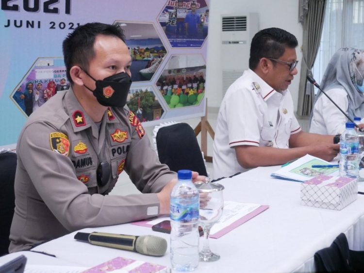 Hadiri VLH dan Evaluasi Kota Layak Anak Tahun 2021, Polres Bontang Utamakan Restorative Justice dan Diversi