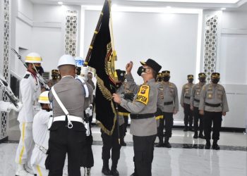 Jelang HUT Bhayangkara 1 Juli, Polda Jambi Gelar Upacara Pencucian Pataka