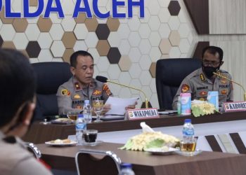 Jelang Hut Bhayangkara Ke 75, Wakapolda Aceh Gelar Rapat dengan Jajaran