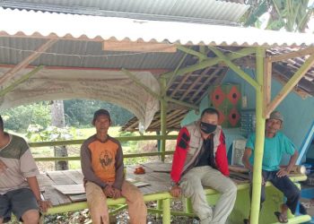 Jelang Penilaian Lomba Siskamling, Kanit Bimas Sambangi Desa Binaan