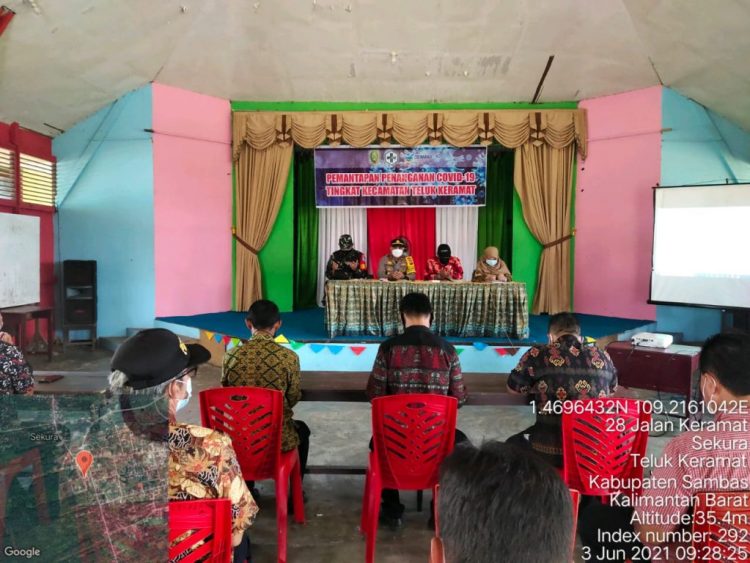 KAPOLSEK TELUK KERAMAT HADIRI RAKOR PEMANTAPAN PENANGANAN COVID 19 BERBASIS MIKRO