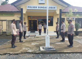 Kewajiban Polsek Sungai Loban, Laksanakan Serah Terima Sebelum Pergantian Jaga