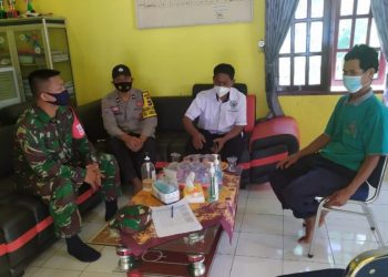 Koordinasi Tiga Pilar Polsek Sungai Loban Polres TAnah Bumbu Desa Sumber Makmur Pererat Tali Silaturahmi
