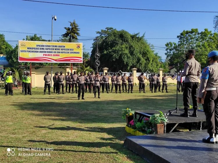 Lima Jabatan Di Lingkup Polres Bima Diserahterimakan