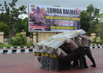 Lomba Dalmas antar Satker dalam rangka memperingati Hari Bhayangkara Ke-75 Tahun 2021
