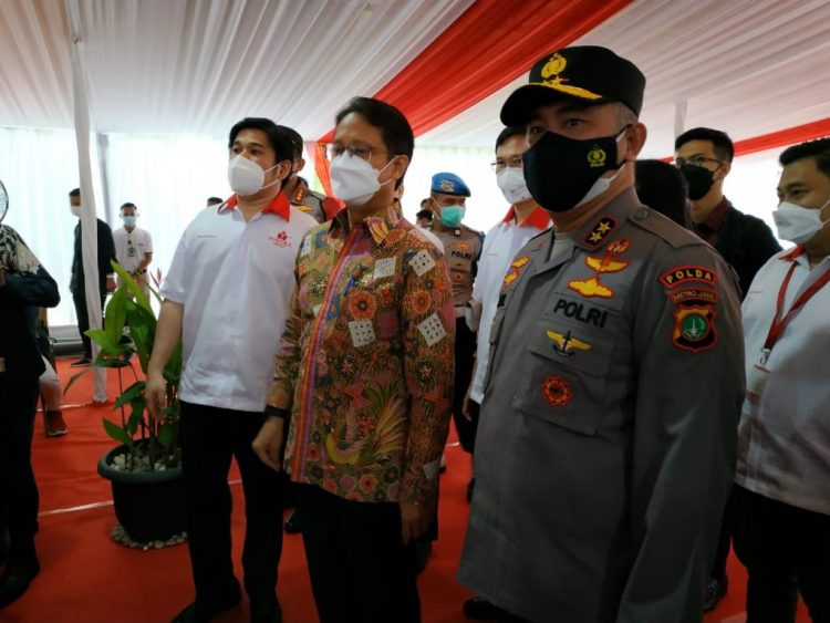 MENKES RI DAN KAPOLDA METRO JAYA KUNJUNGI KANTOR PT MAYORA KALIDERES