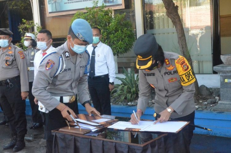 Polres Karangasem Tandatangani Fakta Integritas Bebas Narkoba