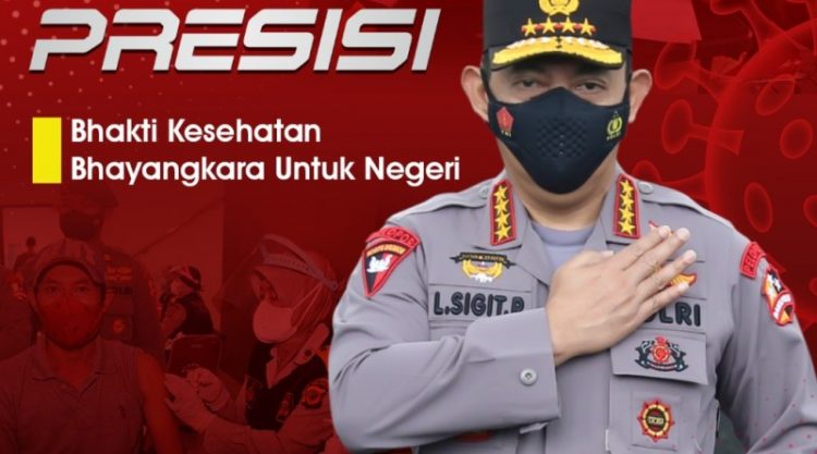 Polri Targetkan 1 Juta Vaksin Sehari. Sebagai Hadiah Bhayangkara ke-75 Untuk Masyarakat Indonesia.