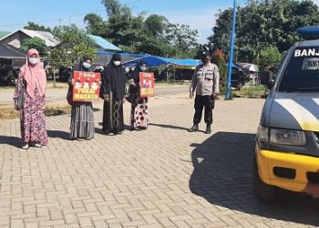 Polsek Banjarbaru Timur Rutin Edukasi Protokol Kesehatan di Tempat Keramaian