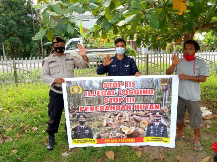 Polsek Basarang Berikan Imbauan Stop Illegal Logging Kepada Warga Desa Secara Masif
