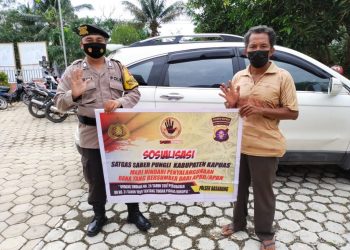 Polsek  Basarang Sosialisasikan Saber Pungli Di Wilkumnya