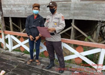 Polsek Seruyan Tengah Sosialisasi Cegah Karhutla