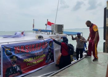 Program “Nasi Kapau” (Vaksinasi Jangkau-Pulau) Polres Karimun
