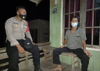 Rutin, Personil Polsek Kahayan Tengah Gelar Patroli Malam