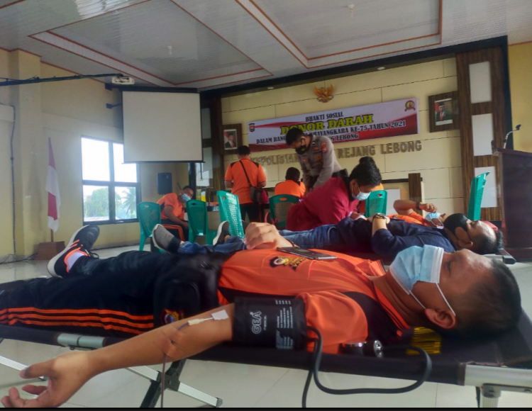 Sambut Hari Bhayangkara, Polres RL Gelar Donor Darah