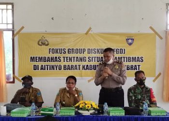 Sat Binmas Polres Sorong Selatan gelar FGD di Distrik Aitinyo Barat Kabupaten Maybrat