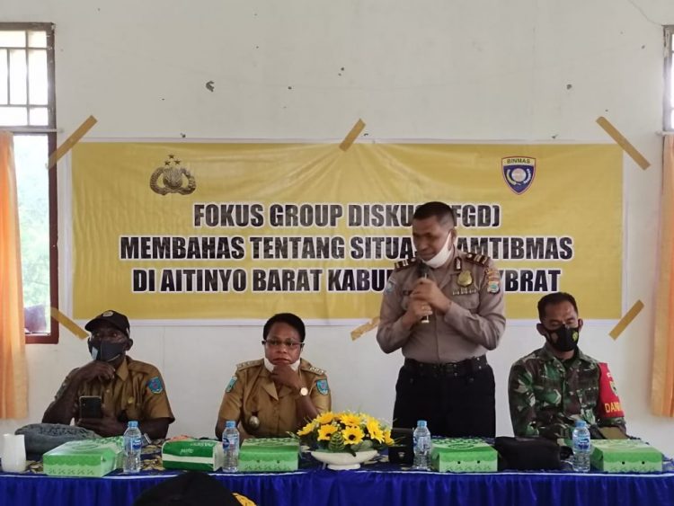 Sat Binmas Polres Sorong Selatan gelar FGD di Distrik Aitinyo Barat Kabupaten Maybrat