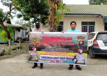 Stop Karhutla, Polsek Kapuas Barat Berikan Imbauan Kepada Masyarakat