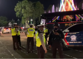 Tekan Penyebaran Virus Covid-19, Polda Jambi Gelar Patroli Skala Besar