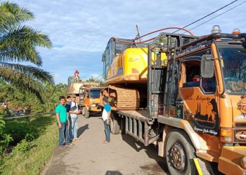 Tim Gabungan Polda Jambi Amankan Dua Excavator dan 5 Pelaku PETI Batu Kerbau