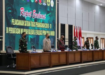 Wakapolda Menghadiri Rapat Evaluasi Pelaksanaan Satuan Tugas Penanganan Covid-19