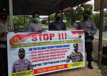 Waspada Terjadinya Illegal Mining Di Kec. Kapuas Timur, Aipda Tri Gencar Berikan Imbauan