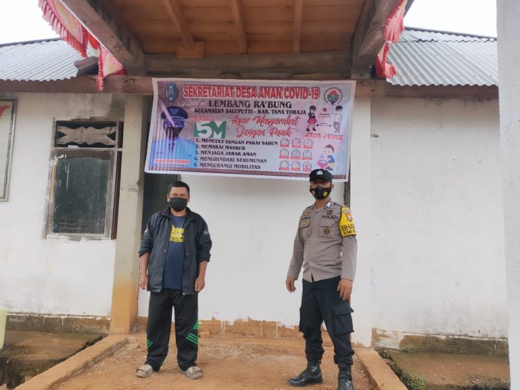 Bhabinkamtibmas Polsek Saluputti Sambangi Kantor Lembang Ra’Bung