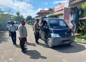 Gencarkan Ops Yustisi Protokol Kesehatan, Polsek Long Iram Cegah Penyebaran Covid-19