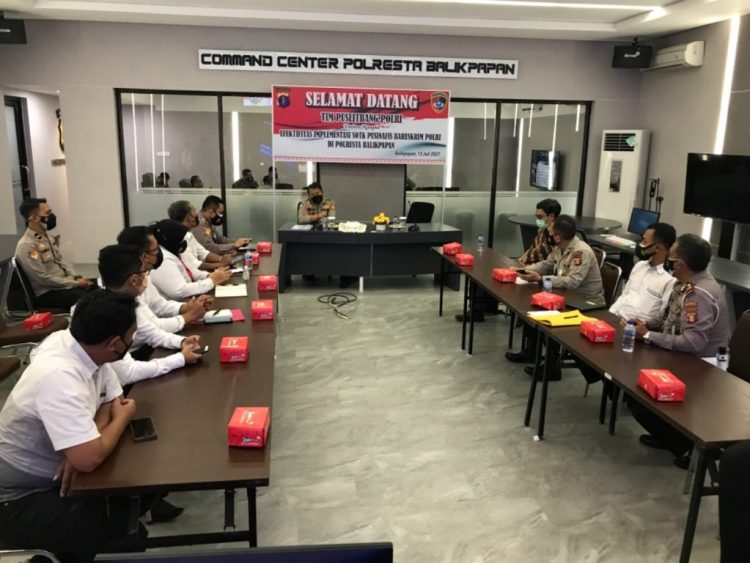 Kunjungi Polresta Balikpapan, Tim Puslitbang Polri Gelar Penelitian Implementasi SOTK Inafis