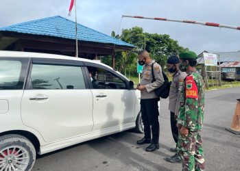 Polres Sorong Selatan Lakukan Penyekatan di Pos Batas