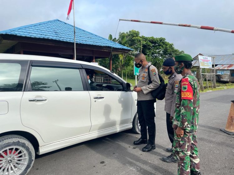 Polres Sorong Selatan Lakukan Penyekatan di Pos Batas