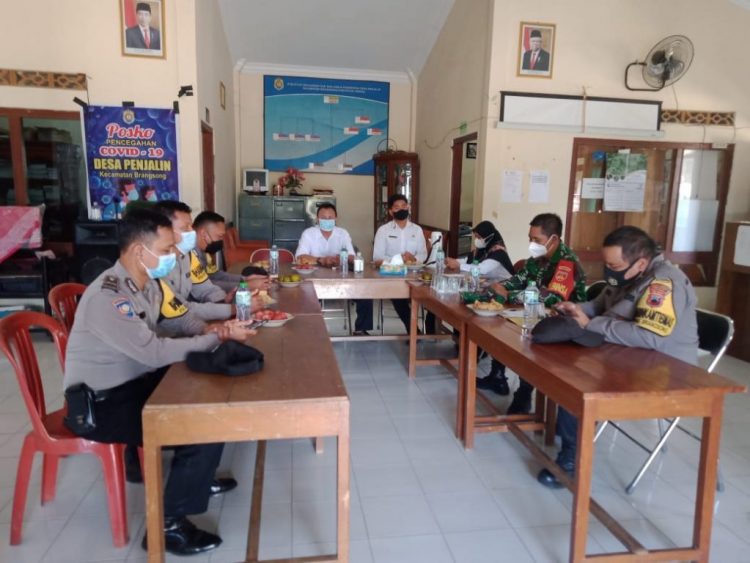 Polsek Brangsong Polres Kendal Laksanakan Himbauan PPKM Darurat