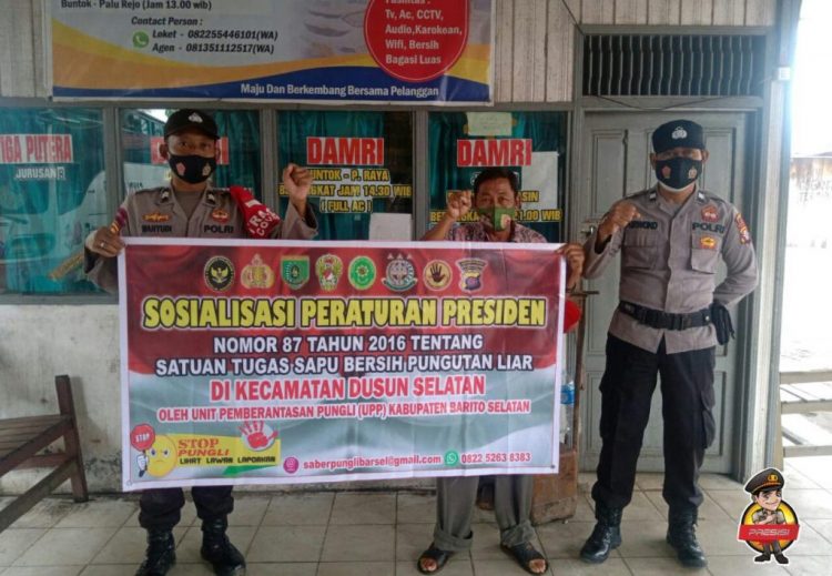 Sosialisasikan Perpres Nomor 87 Tahun 2016, Personel Sek Dusel Ajak Seluruh Masyarakat Tolak Pungli