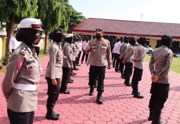 Menjelang HUT Polwan Ke-73, Kapolres Pekalongan Pimpin Gaktiblin Polwan Polres Pekalongan