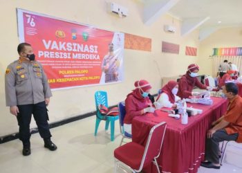 Gelar Vaksinasi Presisi Merdeka, Polres Palopo, Capai 1709 Warga Divaksin