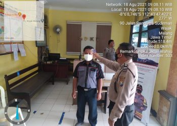 Antisipasi Penyebaran Covid 19 Polsek Wajak Terapkan Prokes Ketat