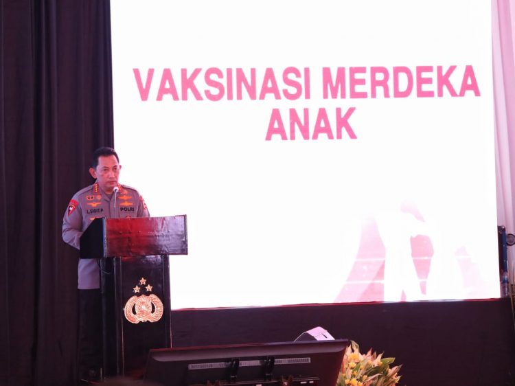 Kapolri Launching Vaksinasi Merdeka Anak