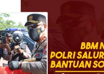 Polisi Bagikan Sembako Pasca Kenaikan Harga BBM
