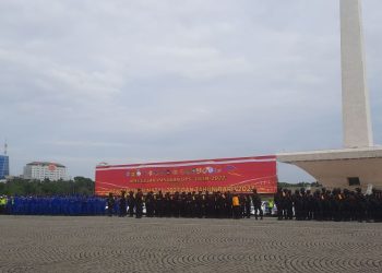 Polri Gelar Apel Pasukan Operasi Lilin 2022 di Monas