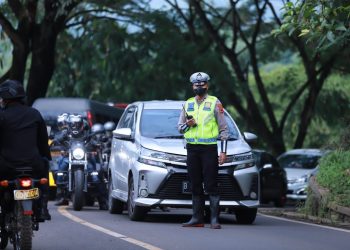 Polri Lakukan Rekayasa Lalu Lintas Pasca Gempa Cianjur