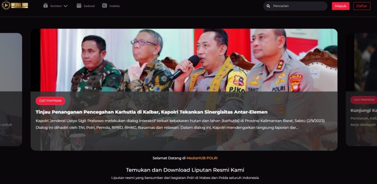 MediaHUB Polri Tampak depan
