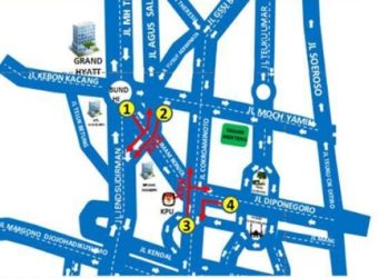 Rekayasa Lalu Lintas saat Pendaftaran Capres dan Cawapres di KPU