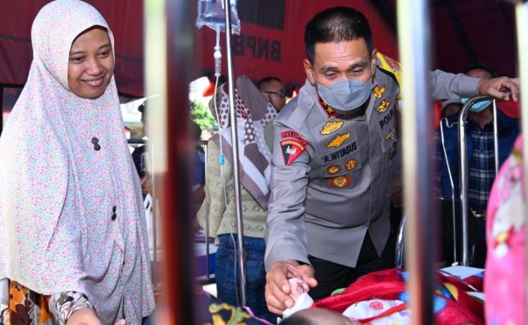 Kapolda Jabar Tinjau Posko Korban Gempa di RSUD Sumedang