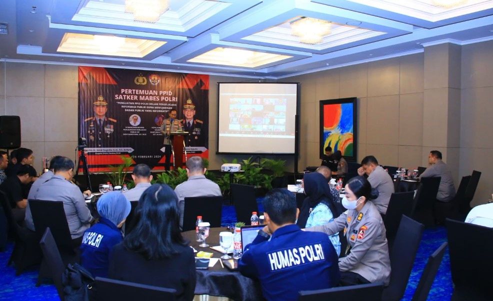 Divisi Humas Polri menggelar pertemuan PPID Satker Mabes Polri pada Kamis, 29 Februari 2024 di Sotis Hotel, Kemang, Jakarta Selata