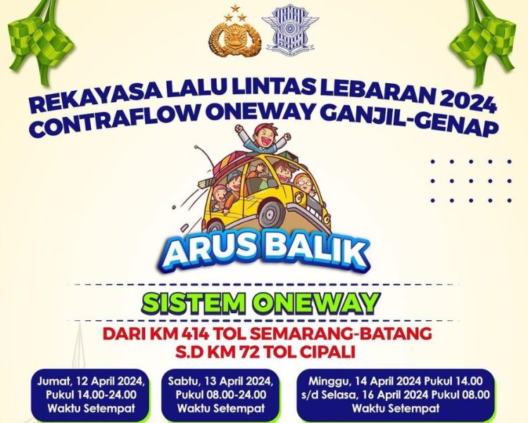 Aturan Ganjil-Genap di Jalan Tol Jakarta-Cikampek Selama Lebaran 2024